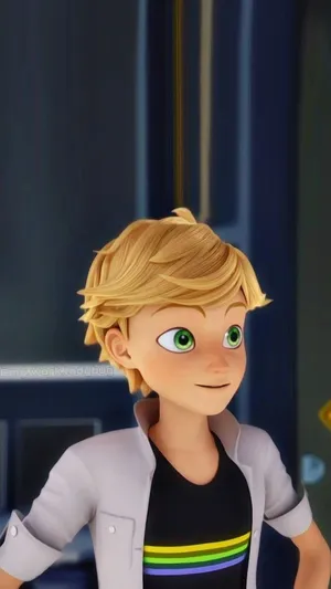 Miraculous Ladybug Adrien Turning Sideways Wallpaper