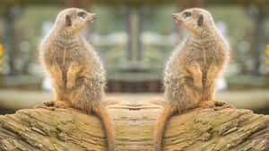 Mirror Meerkats Symmetry Wallpaper