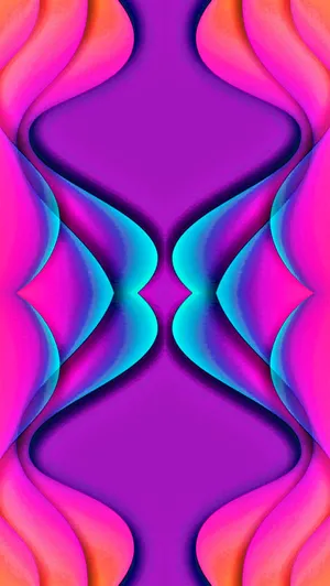 Mirrored Pink 3d Iphone Art Wallpaper