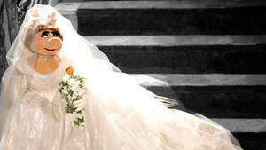 Miss Piggy In A Stunning Wedding Gown In Muppets Most Wanted Wallpaper