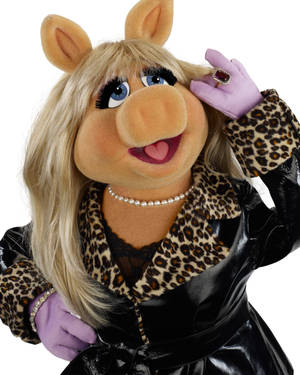 Miss Piggy In Leather Jacket Wallpaper