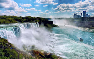 Misty Niagara Falls Canada Scenery Wallpaper