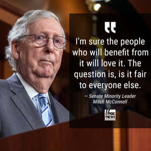 Mitch Mcconnell With Quote Wallpaper