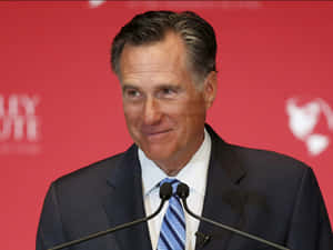 Mitt Romney Speakingat Podium Wallpaper