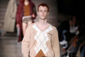 Miu Miu Knit Sweater On Male Model Wallpaper