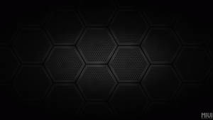 Miui Black Hexagons Wallpaper