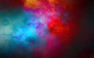 Mix Color Blue, Pink, And Red Wallpaper