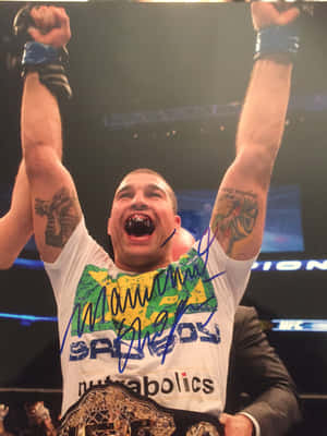 Mixed Martial Artist Mauricio Rua Winning Moment Wallpaper