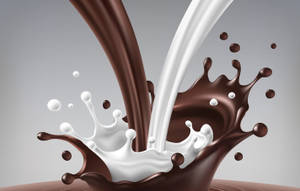 Mixing Milk And Chocolate Liquid Wallpaper