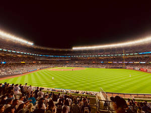 Mlb Baseball Stadium At Night Wallpaper