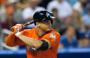 Mlb Player Giancarlo Stanton Florida Marlins Wallpaper