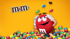Mms Red And Colourful Chocolates Wallpaper