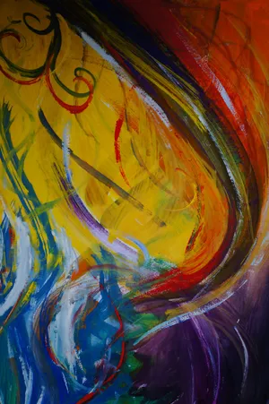 Modern Abstract Art Paint Wallpaper