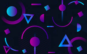 Modern Artistic Shapes 4k Purple Background Wallpaper