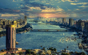 Modern City Of Cairo Art Wallpaper