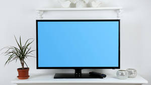 Modern Flat Screen Tv With Anti-glare Screen Protector Wallpaper