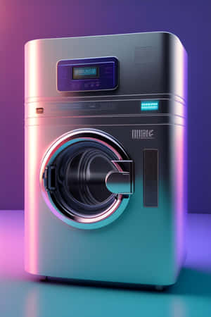 Modern Futuristic Washing Machine Wallpaper