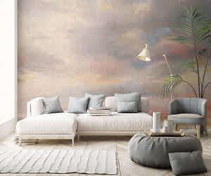 Modern Living Room Interior Design Wallpaper