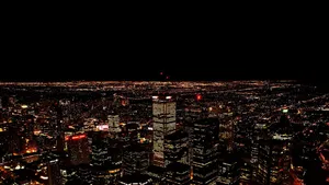 Modern Metropolis Light New York City At Night Wallpaper