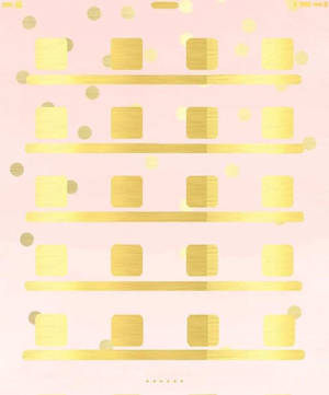 Modern Rose Gold Ipad Displaying Unique Widget Pattern Wallpaper