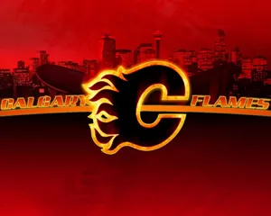 Molten Calgary Flames Logo Wallpaper