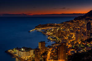 Monaco Glowing In The Dark Wallpaper