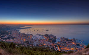 Monaco Waters And Sunset Wallpaper