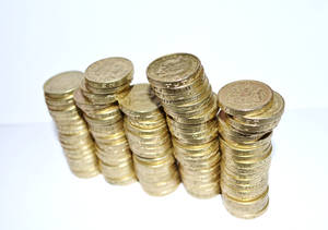 Money Background Stack Of Golf Aesthetic Coins Wallpaper