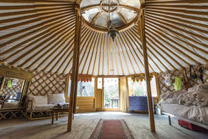 Mongolias Yurt Interior Wallpaper
