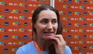 Monica Niculescu During An Interview Wallpaper