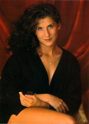 Monica Seles In Black Blouse Wallpaper