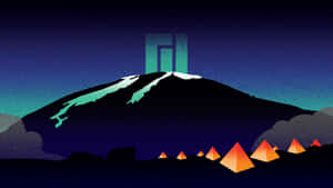 Monjaro Logo Night Mountain Wallpaper