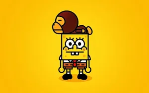 Monkey And Spongebob Squarepants Wallpaper