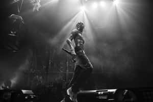 Monochromatic Travis Scott Concert Wallpaper