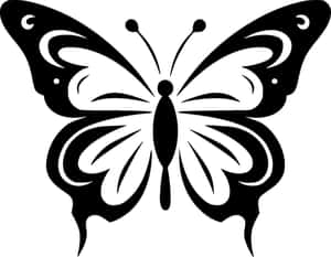 Monochrome_ Butterfly_ Vector_ Art Wallpaper