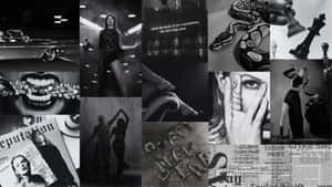Monochrome Collage Taylor Swift Reputation Wallpaper