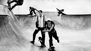 Monochrome Tony Hawk Skate Exhibition Wallpaper