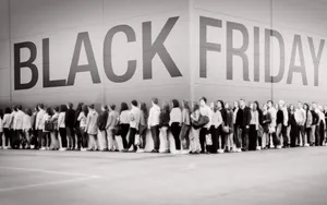 Monochromic Black Friday Frenzy Wallpaper