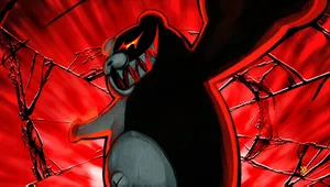 Monokuma Aesthetic Red Drawing Wallpaper