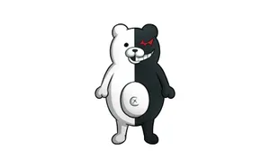 Monokuma Two-tone Anime Teddy Bear Wallpaper