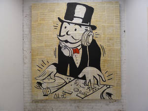 Monopoly Man Textured Art Wallpaper