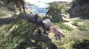 Monster Hunter 4k Dinosaur In Wild Wallpaper