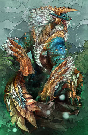 Monster Hunter Iphone Horned Dragon Wallpaper