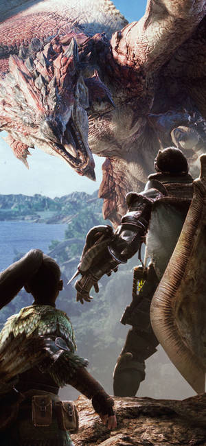 Monster Hunter Iphone Red Feathered Dragon Wallpaper