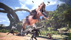 Monster Hunter World Hunters Vs Monster Wallpaper