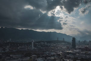 Monterrey City With Cloudy Sky Wallpaper