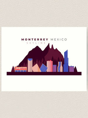 Monterrey Skyline Art Wallpaper