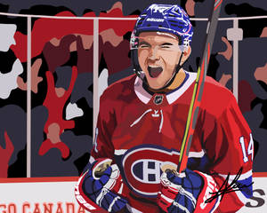 Montreal Canadiens Nick Suzuki Vector Art Wallpaper