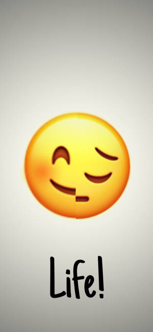 Mood Off Fake Smile Emoji Wallpaper