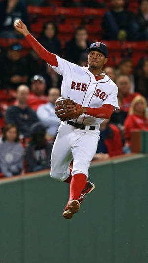 Mookie Betts In The Air Wallpaper